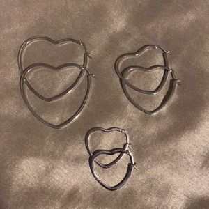 QVC Steel by Design Heart hoop trio